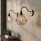 Arandela de Parede Aramada Diamante Estilo Industrial – foto principal