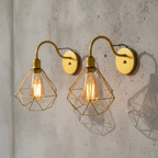 Arandela de Parede Aramada Diamante Estilo Industrial – foto 5