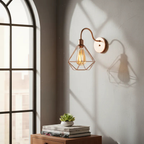 Arandela de Parede Aramada Diamante Estilo Industrial – foto 10