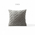 Kit Capas de Almofada Pelúcia com Relevo Chevron 45 x 45 cm – foto 5