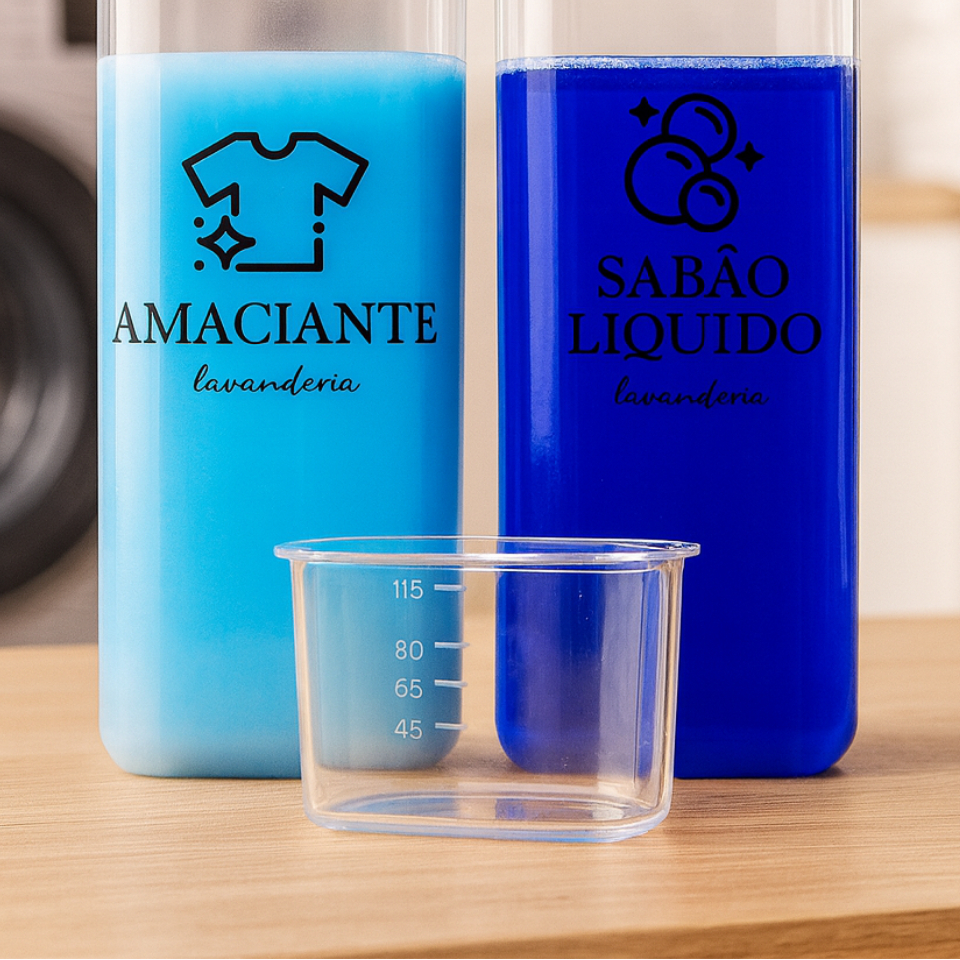 Kit Dispenser para Lavanderia 1,5 L e 2,3 L com Etiquetas – foto 3