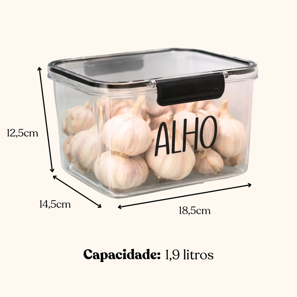 Pote Organizador de Geladeira 1,9 L com Etiqueta – foto 11