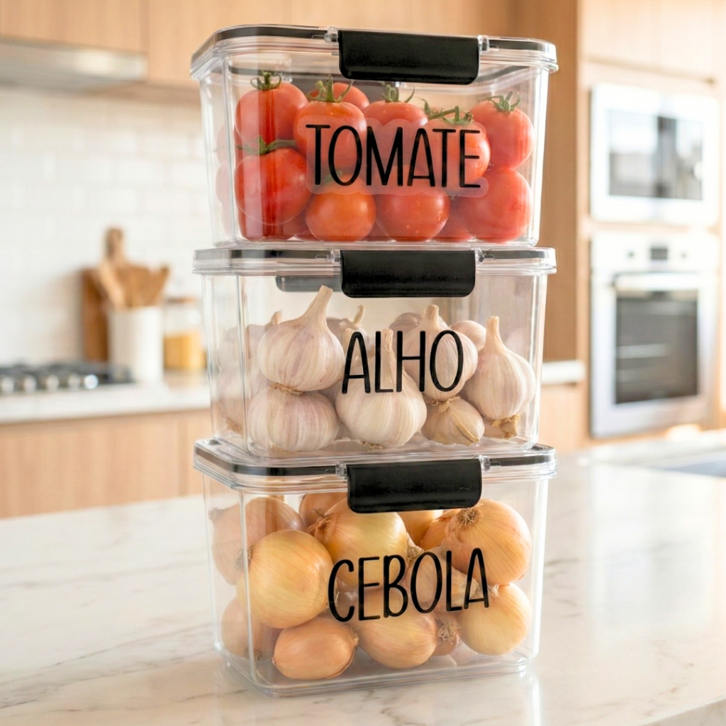 Pote Organizador de Geladeira 1,9 L com Etiqueta – foto 8