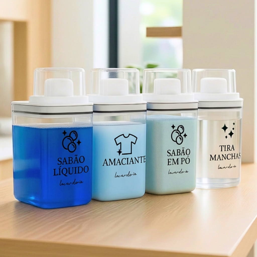 Kit Dispenser para Lavanderia 1,5 L e 2,3 L com Etiquetas – foto 7