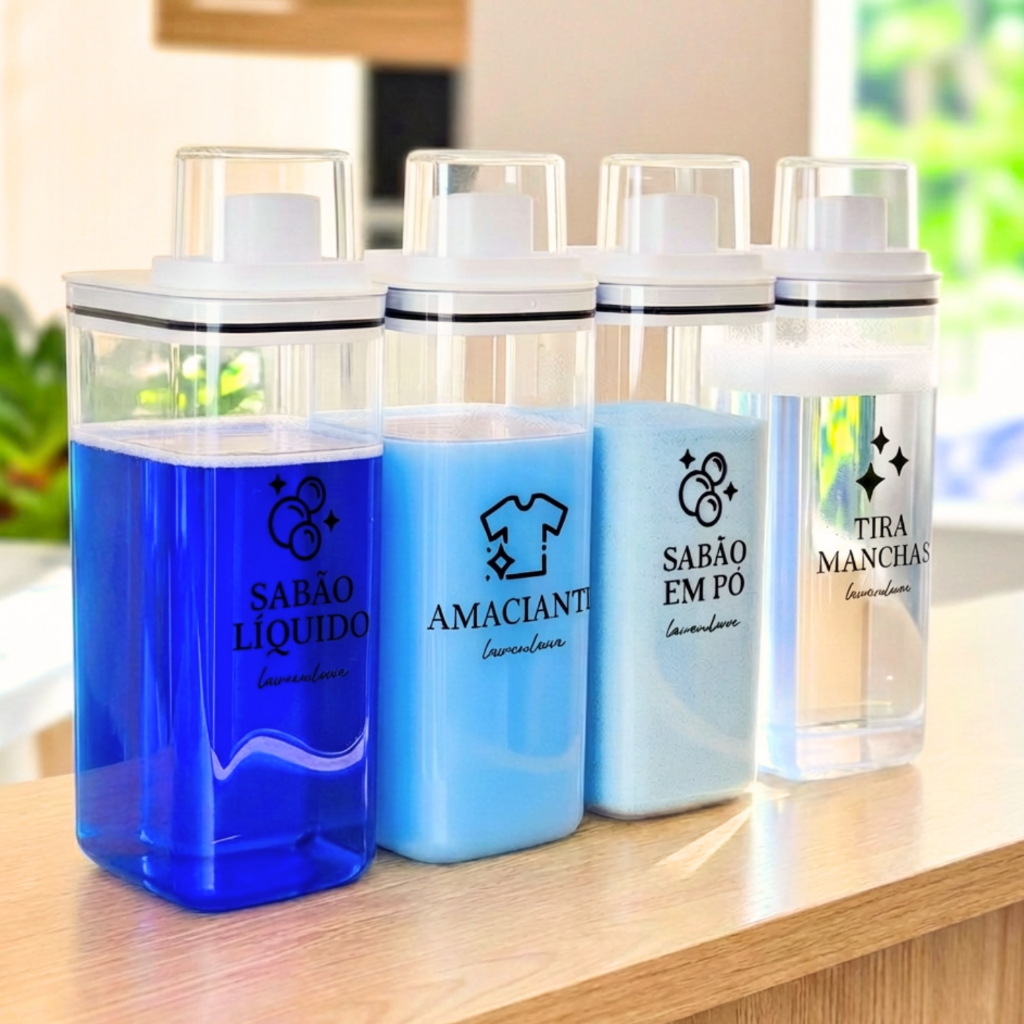 Kit Dispenser para Lavanderia 1,5 L e 2,3 L com Etiquetas – foto 5