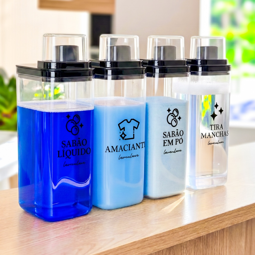 Kit Dispenser para Lavanderia 1,5 L e 2,3 L com Etiquetas – foto 6