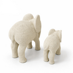 Kit 2 Esculturas Elefantes Decorativos em Gesso – foto 7