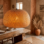 Lustre Pendente de Bambu Trançado 45 cm – foto 3