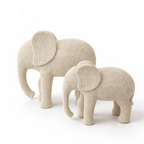 Kit 2 Esculturas Elefantes Decorativos em Gesso – foto 8