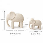 Kit 2 Esculturas Elefantes Decorativos em Gesso – foto 9