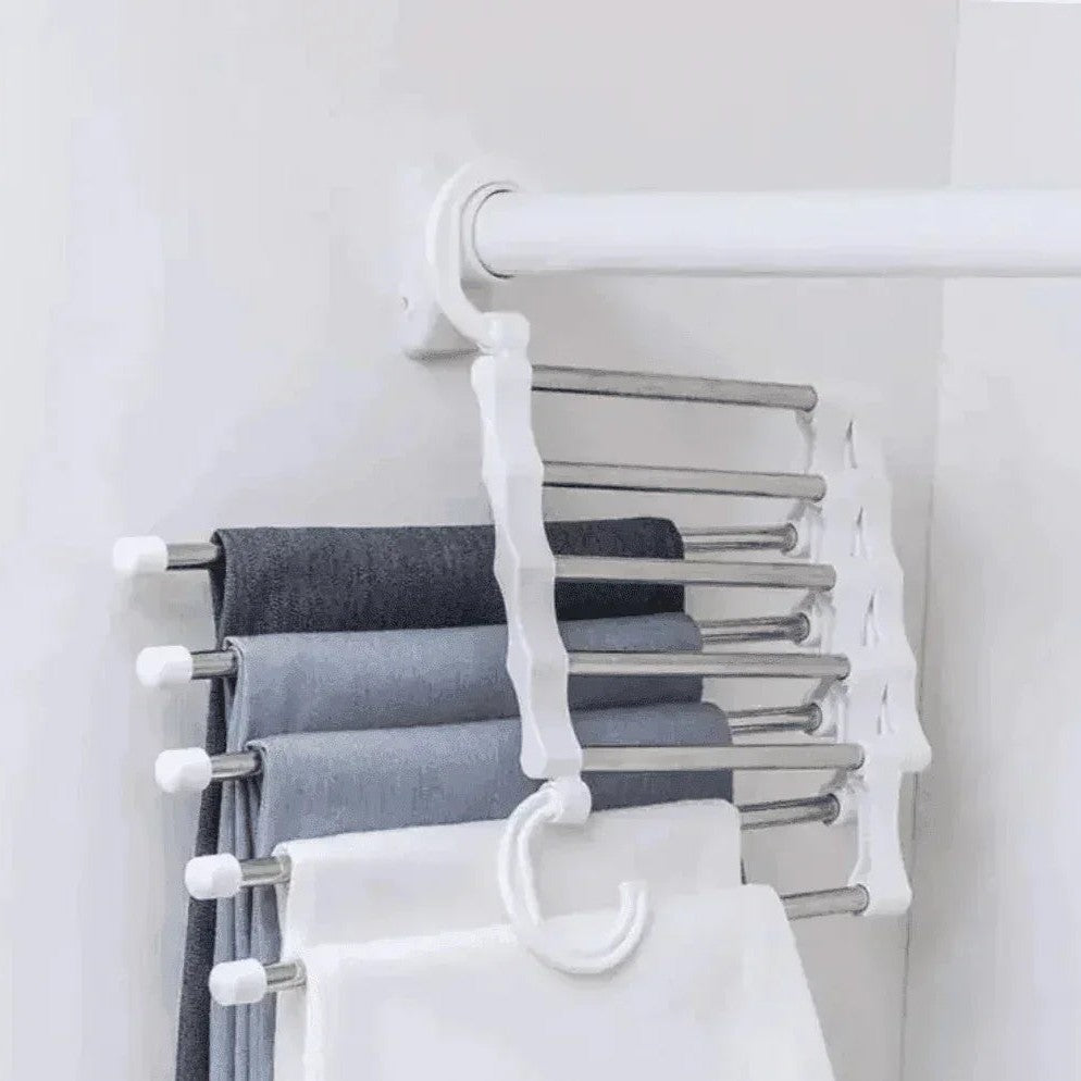 Cabide Organizador Retrátil para 5 Calças em Metal Inox – foto 7