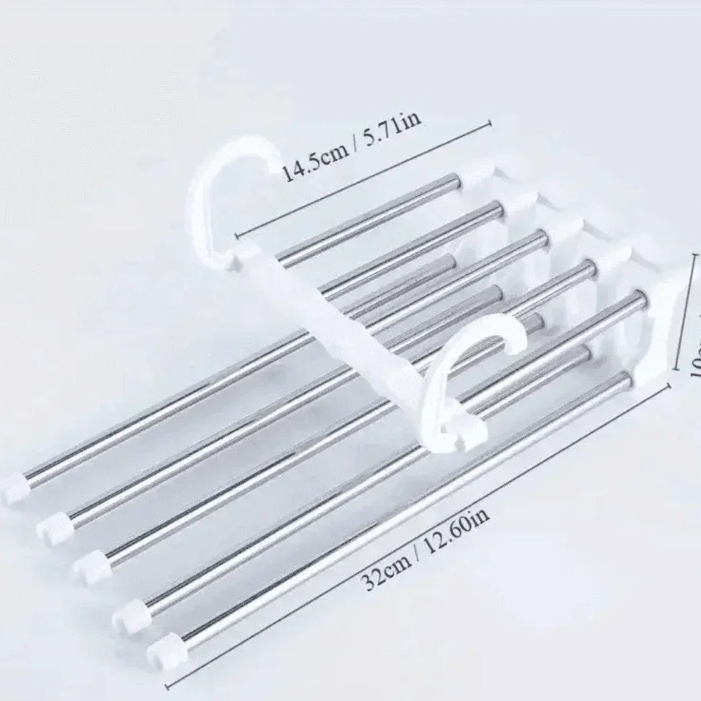 Cabide Organizador Retrátil para 5 Calças em Metal Inox – foto 8