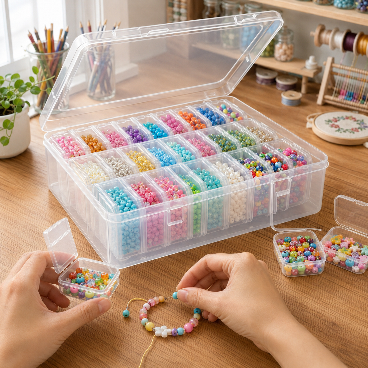 Caixa Organizadora com 30 Mini Caixas Transparentes – foto 2