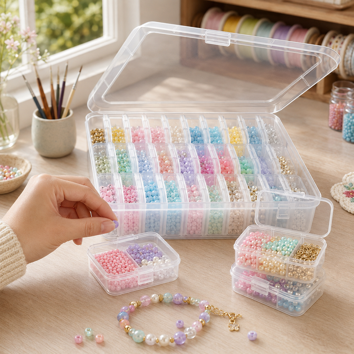 Caixa Organizadora com 30 Mini Caixas Transparentes – foto 3