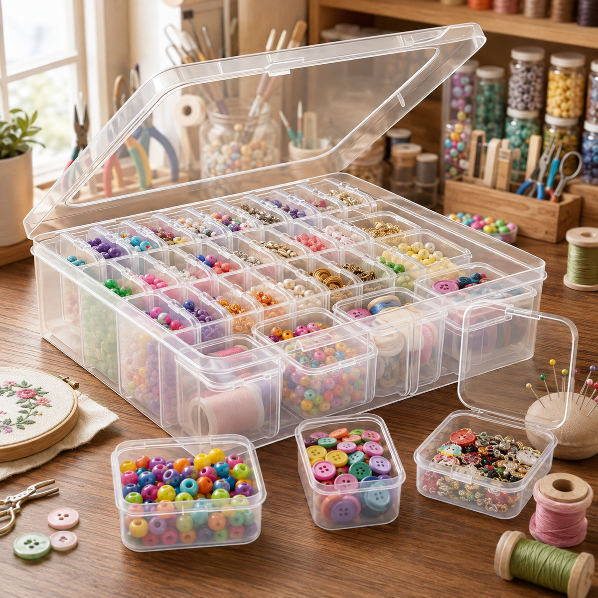 Caixa Organizadora com 30 Mini Caixas Transparentes – foto 4