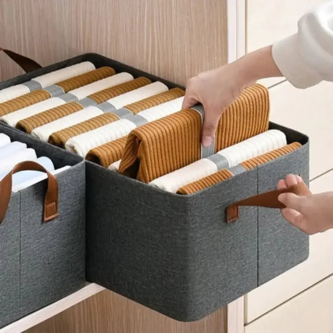 Caixa Organizadora Dobrável de Tecido 47 x 28 x 20 cm, 1 a 3 Unidades
