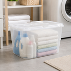 Caixa Organizadora Transparente 60 L com Tampa e Travas – foto 4