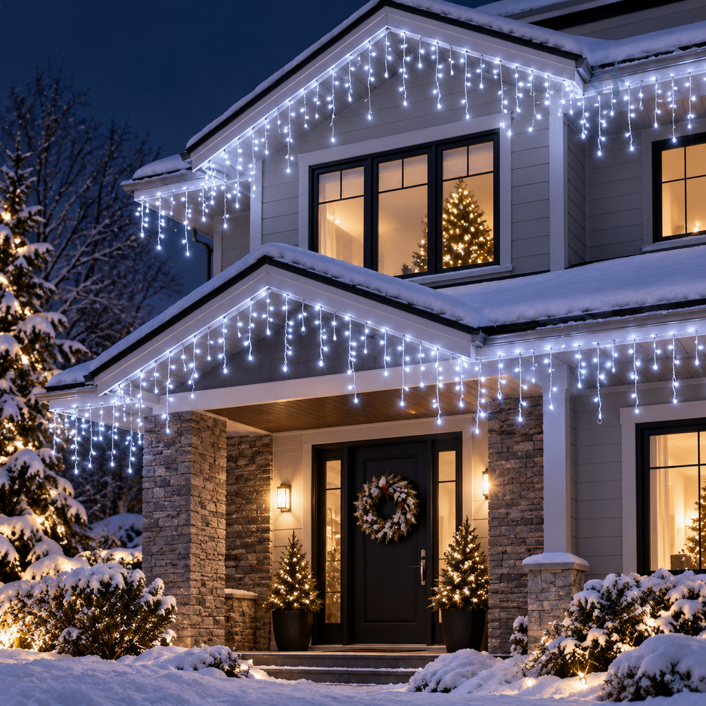 Cascata de LED de Natal com 100, 200 ou 400 Luzes e 8 Funções – foto 6