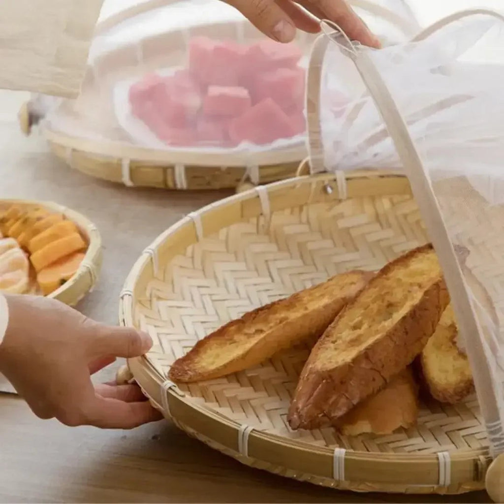 Cesto Porta-Pães de Bambu, Retangular ou Redondo com Tampa Retrátil – foto 6