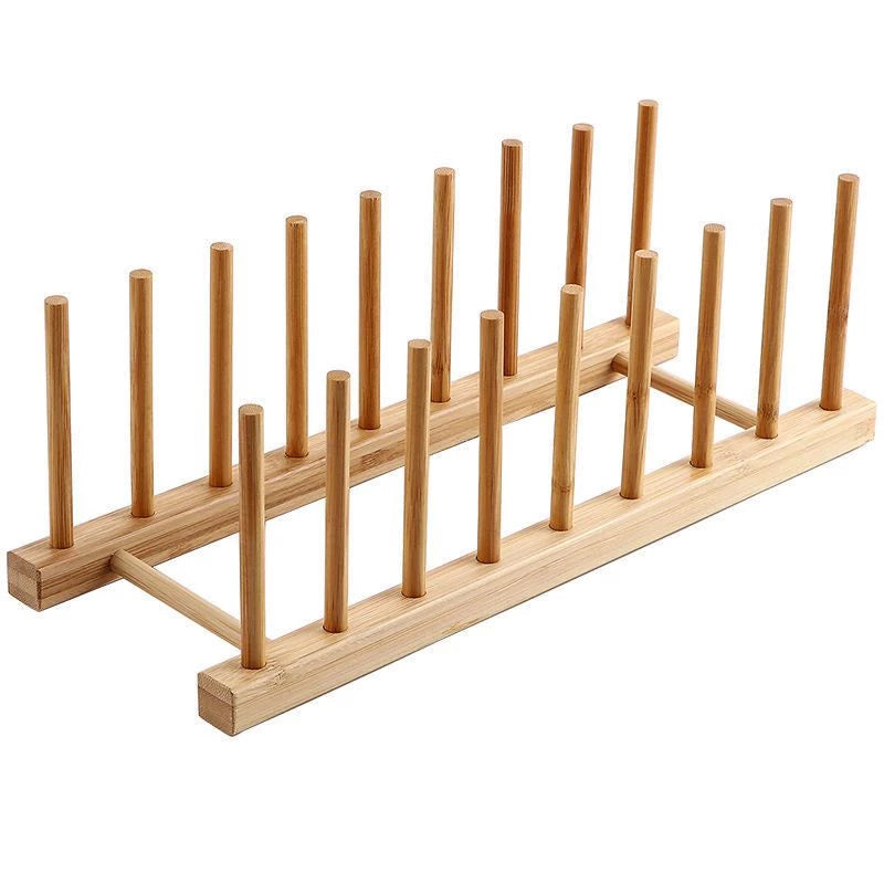 Escorredor de Pratos de Bambu para Bancada com 4 Divisórias – foto 5