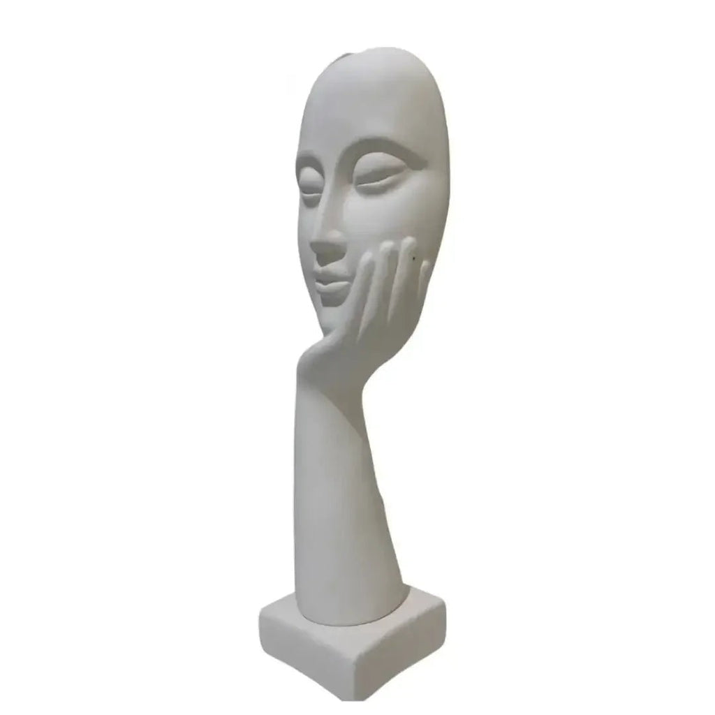 Escultura Decorativa Mão na Face em Gesso 39 cm – foto 3