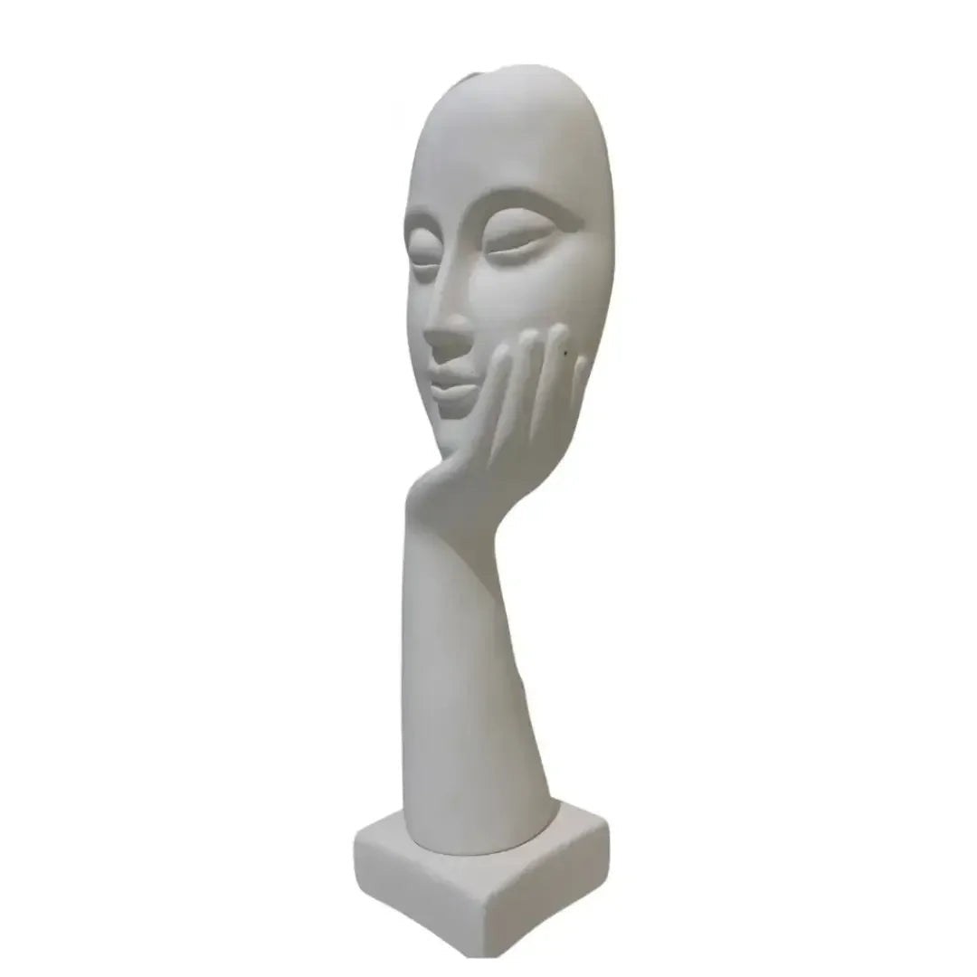 Escultura Decorativa Mão na Face em Gesso 39 cm – foto 3