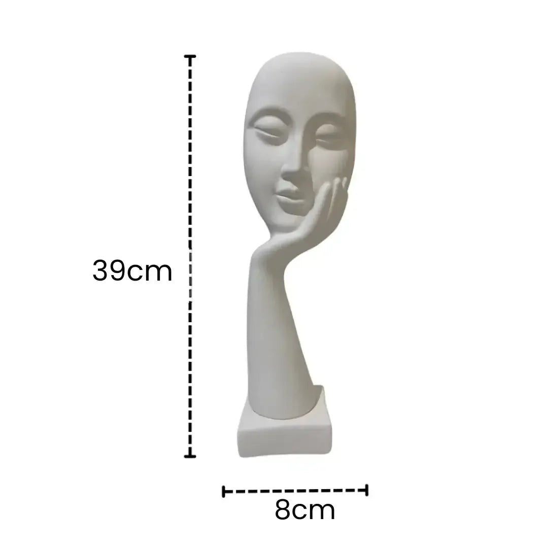 Escultura Decorativa Mão na Face em Gesso 39 cm – foto 5