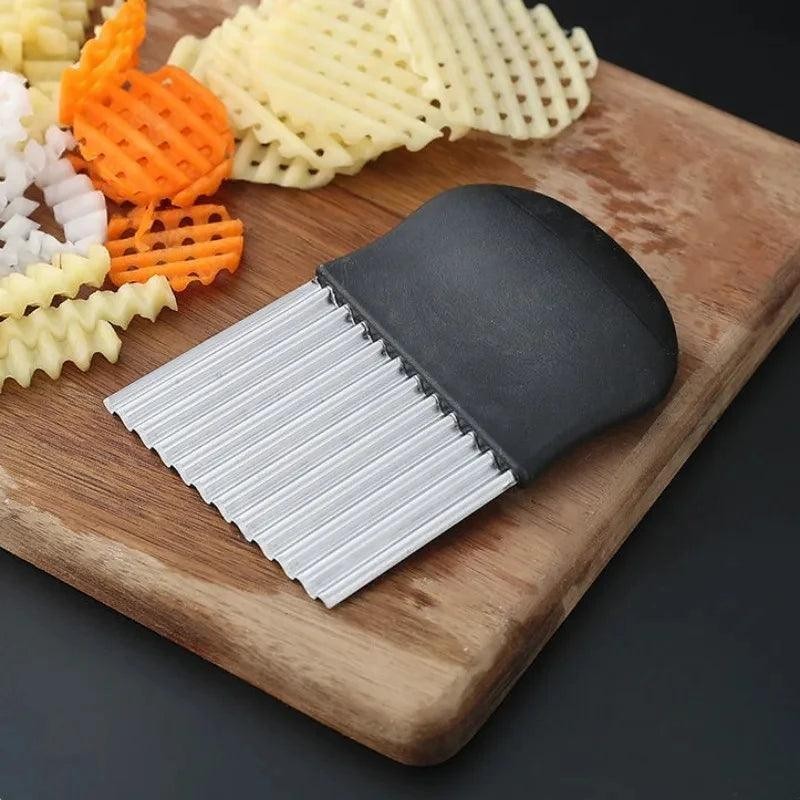 Faca Fatiadora Ondulada de Aço Inox para Legumes – foto 3