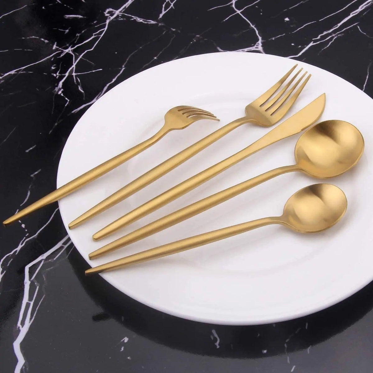 Faqueiro Dourado de Aço Inox 24 Peças para 6 Pessoas – foto 3