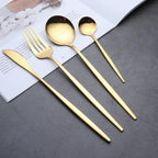 Faqueiro Dourado de Aço Inox 24 Peças para 6 Pessoas – foto 6