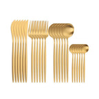 Faqueiro Dourado de Aço Inox 24 Peças para 6 Pessoas – foto 8