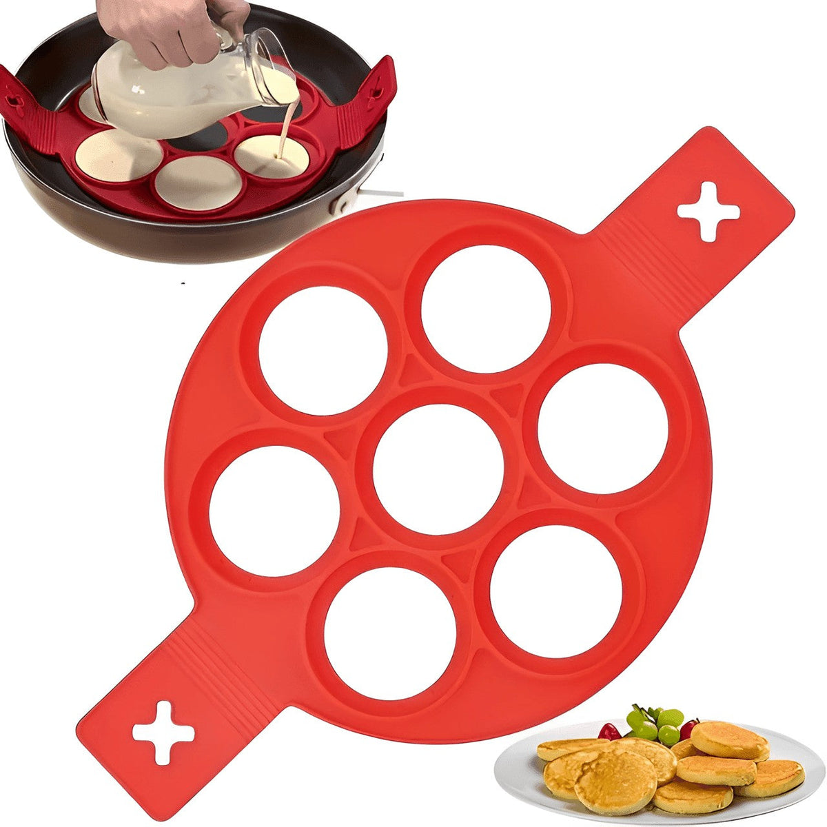 Forma de Silicone para Panquecas e Ovos com 7 Cavidades – foto 7