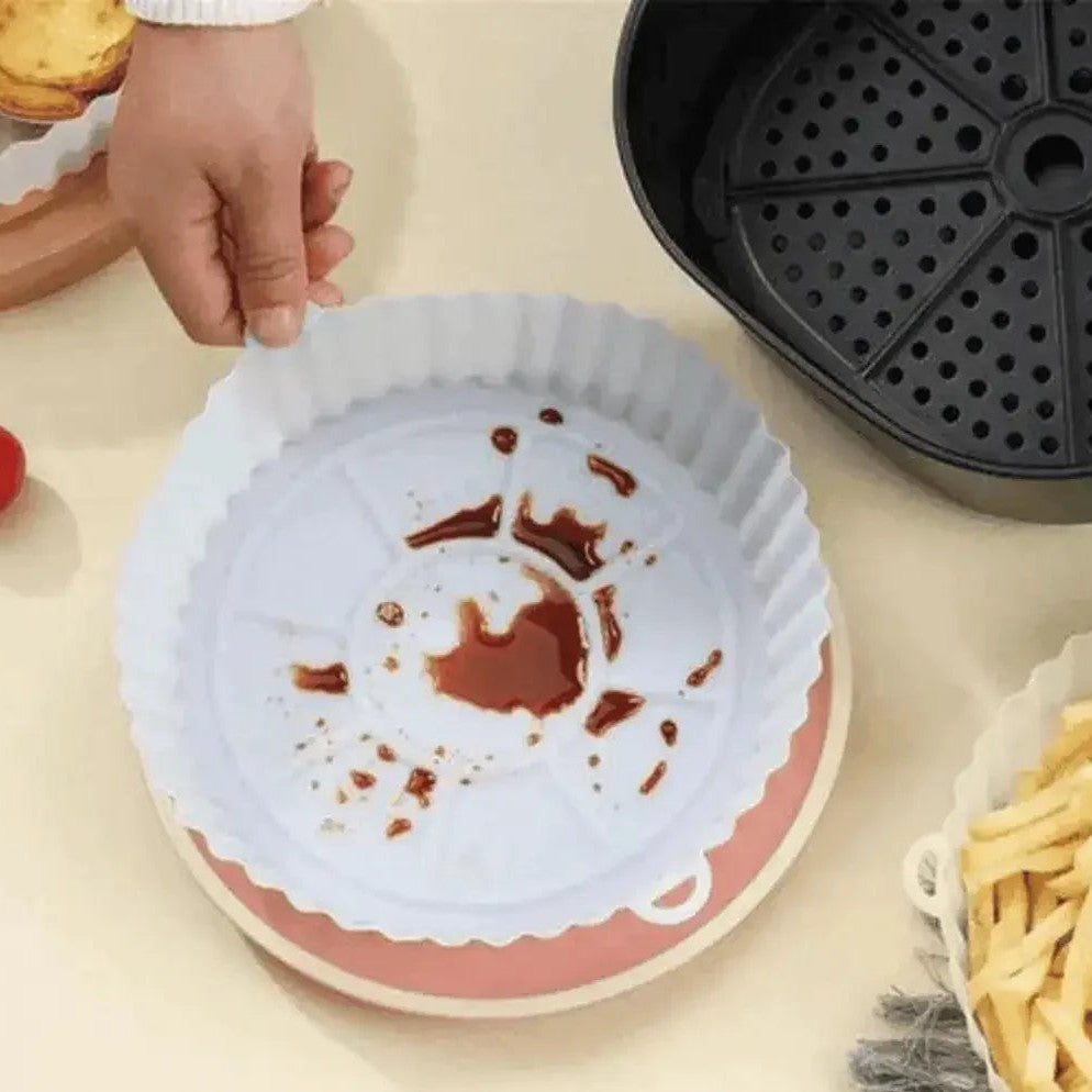 Forma de Silicone Reutilizável para air fryer 17 x 14 cm – foto 3