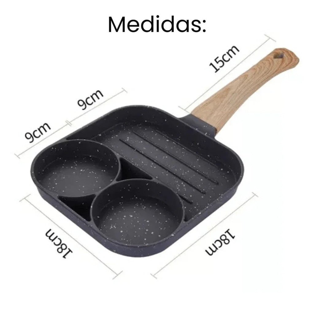 Frigideira Antiaderente 4 em 1 com Divisórias – foto 4