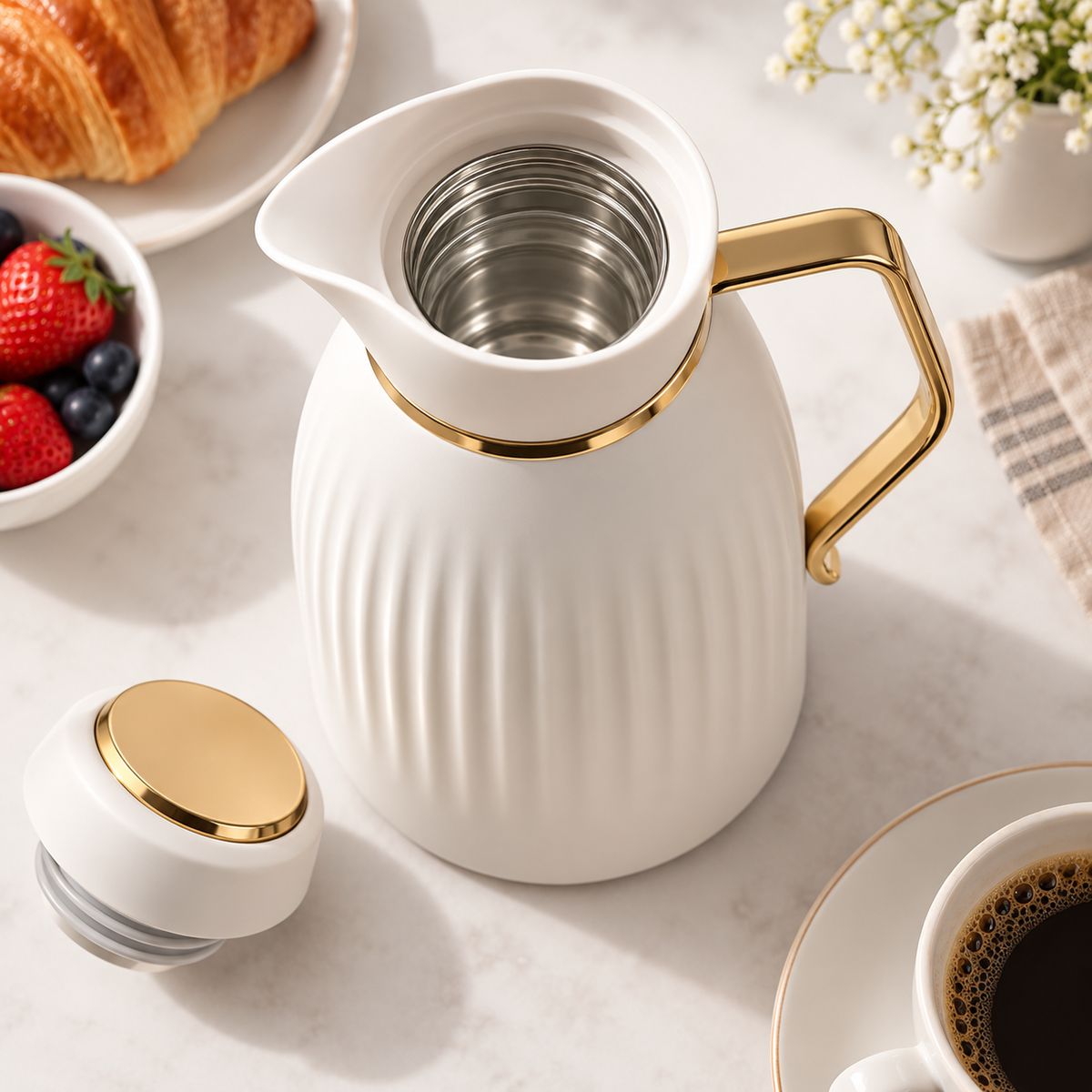 Garrafa Térmica 1 L com Tampa de Pressão para Café e Chá – foto 2