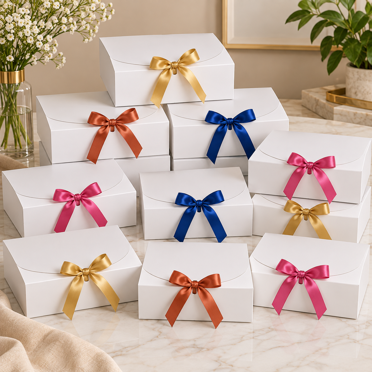 Kit 10 Caixas de Presente 25 x 20 x 8 cm com Fita de Cetim – foto 7