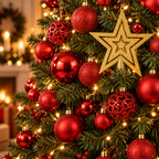 Kit 100 Bolas de Natal em 3 Tamanhos com Estrela de Topo – foto 6