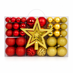 Kit 100 Bolas de Natal em 3 Tamanhos com Estrela de Topo – foto 7
