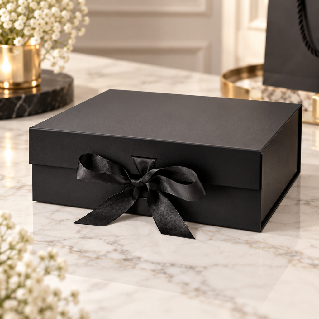 Kit 2 Caixas de Presente Premium 20 x 18 x 8 cm com Fita de Cetim – foto 6