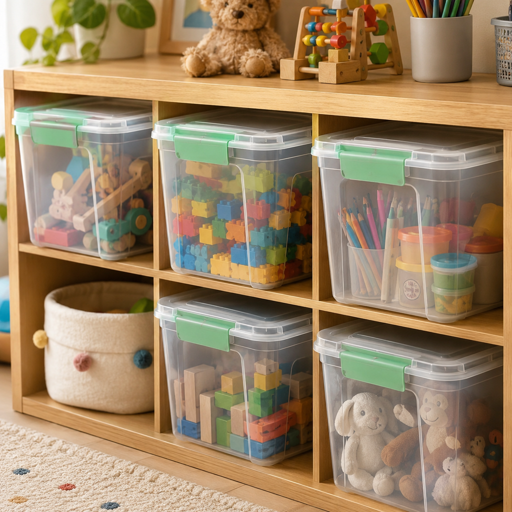 Kit 2 Caixas Organizadoras Transparentes com Tampa – foto 4