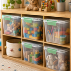 Kit 2 Caixas Organizadoras Transparentes com Tampa – foto 4