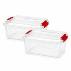 Kit 2 Caixas Organizadoras Transparentes com Tampa – foto 8