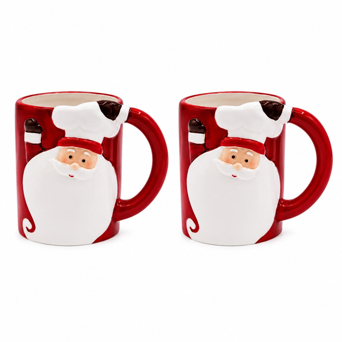 Kit 2 Canecas de Porcelana Papai Noel 3D 330 ml – foto 8