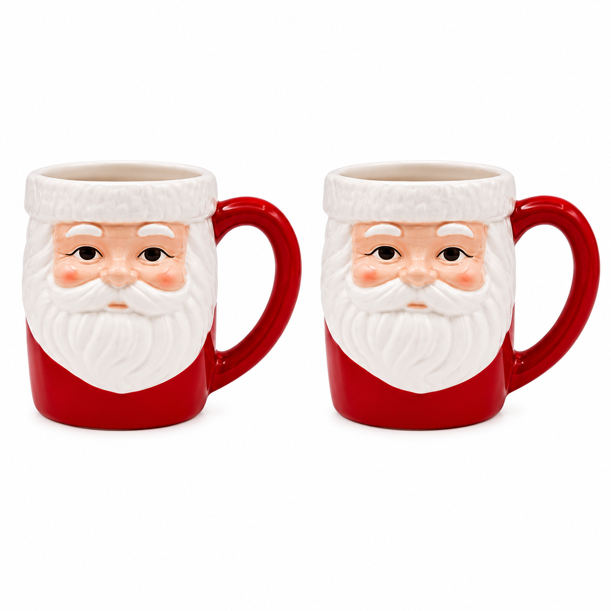 Kit 2 Canecas de Porcelana Papai Noel 3D 330 ml – foto 9