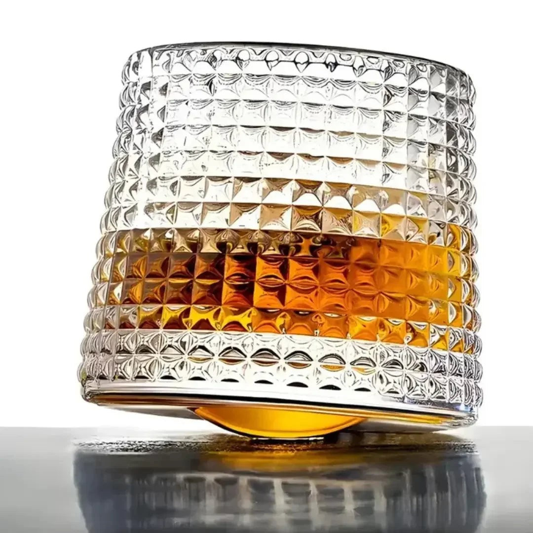 Kit 3 Copos de Whisky Giratórios de Vidro 150 ml