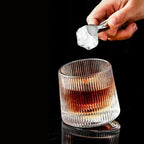 Kit 3 Copos de Whisky Giratórios de Vidro Listrado – foto 3