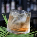 Kit 3 Copos de Whisky Giratórios de Vidro Listrado – foto 5
