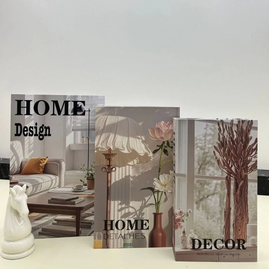 Kit 3 Livros Decorativos Porta-Objetos em Papel Reforçado – foto 3