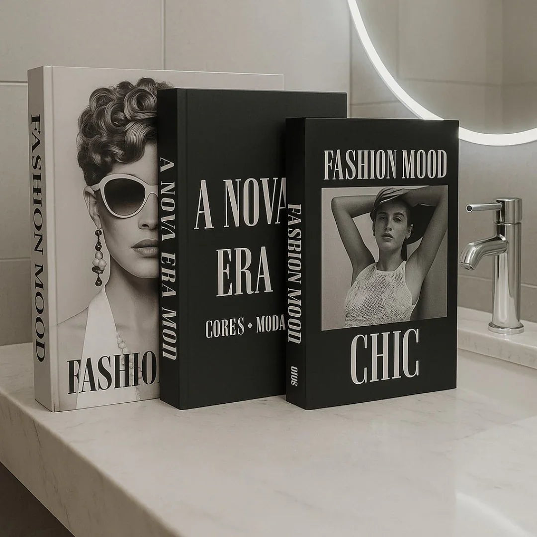 Kit 3 Livros Decorativos Porta-Objetos em Papel Reforçado – foto 6