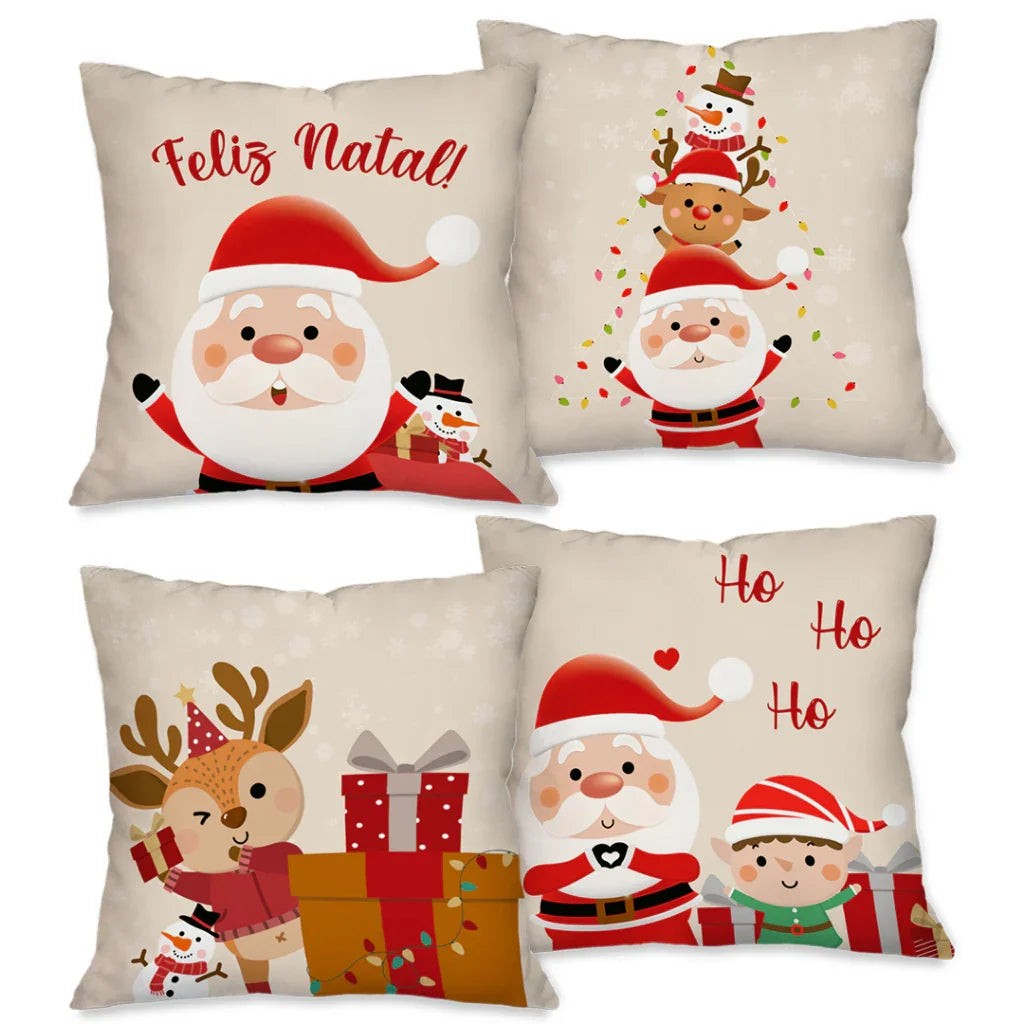 Kit 4 Capas de Almofada Natalinas 45 x 45 cm – foto 4